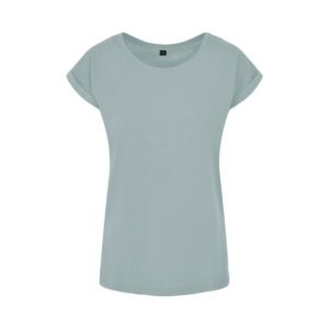 Build Your Brand BY021 - Ladies Extended Shoulder Tee (ausgeweitete Schultern) Ocean Blue