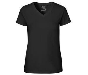 Neutral O81005 - Damen T-Shirt mit V-Ausschnitt Schwarz