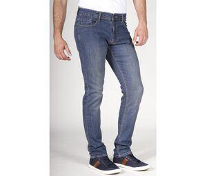 RICA LEWIS RL801 - Slim Fit Stretch Stone Jeans für Herren Pool Blue