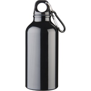 PF Concept 100002 - Oregon 400 ml Aluminium Trinkflasche mit Karabinerhaken Solid Black