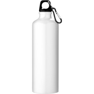 PF Concept 100297 - Oregon 770 ml Aluminium Trinkflasche mit Karabinerhaken Weiß