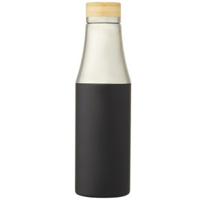 PF Concept 100667 - Hulan 540 ml Kupfer-Vakuum Isolierflasche mit Bambusdeckel Solid Black