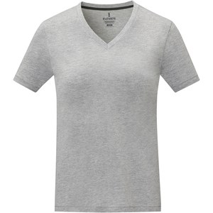 Elevate Life 38031 - Somoto T-Shirt mit V-Ausschnitt für Damen Heather Grey