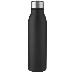 PF Concept 100678 - Harper 700 ml Sportflasche aus Edelstahl mit Metallschlaufe Solid Black