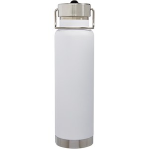 PF Concept 100732 - Thor 750 ml Kupfer-Vakuum Sportflasche mit Trinkhalm Weiß
