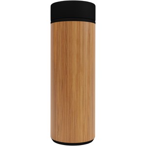SCX.design 2PX056 - SCX.design D11 500 ml Smart Flasche  aus Bambus mit Leuchtlogo Wood