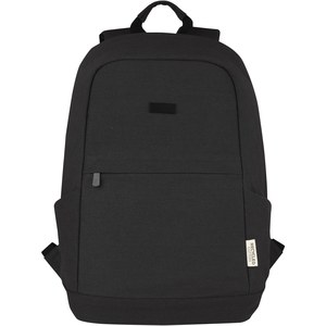 PF Concept 120677 - Joey 15,6 Zoll Anti-Diebstahl Laptop Rucksack 18 L aus GRS-recyceltem Canvas Solid Black