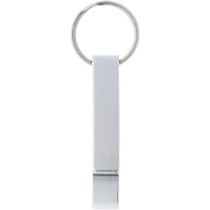 PF Concept 104571 - Tao Schlüsselanhänger mit Flaschen- und Dosenöffner aus recyceltem RCS Aluminium Silver