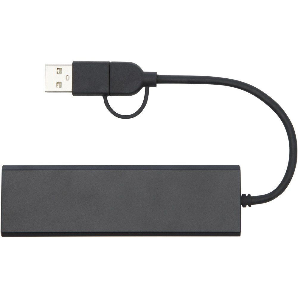 Tekiō® 124344 - Rise USB 2.0 Hub aus recyceltem RCS Aluminium