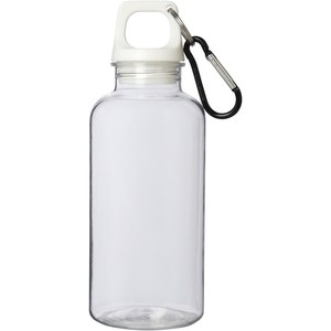 PF Concept 100778 - Oregon 400 ml RCS-zertifizierte Trinkflasche aus recyceltem Kunststoff mit Karabiner  Weiß