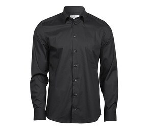 TEE JAYS TJ4024 - Fitted and stretch men's dress shirt Schwarz