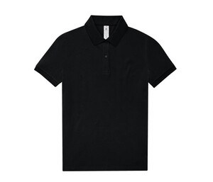 B&C BCW461 - Short-sleeved high density fine piqué polo shirt Schwarz