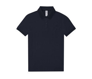 B&C BCW461 - Short-sleeved high density fine piqué polo shirt Navy Pure