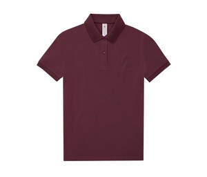 B&C BCW461 - Short-sleeved high density fine piqué polo shirt Burgund