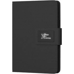 SCX.design 2PX011 - SCX.design O16 A5 Notizbuch mit Powerbank und Leuchtlogo